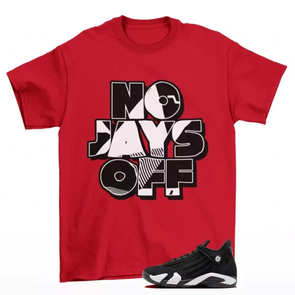 All Jay Shirt Red to Match Jordan 14 Retro Black White 487471-016 Jezsport.com