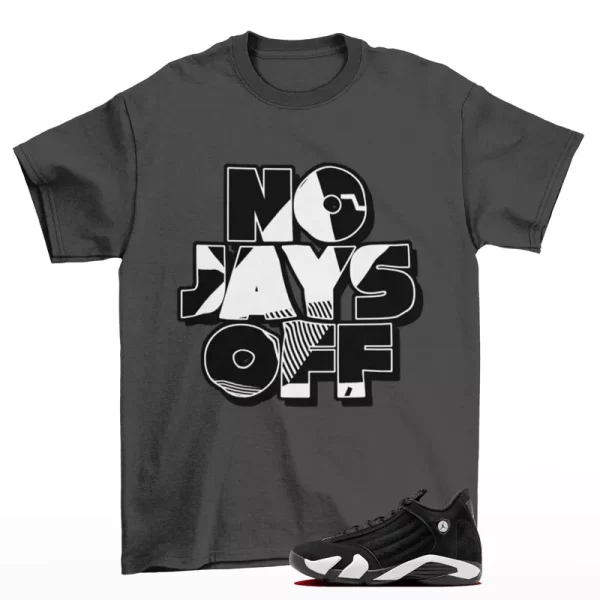 All Jay Shirt Grey to Match Jordan 14 Retro Black White 487471-016 Jezsport.com