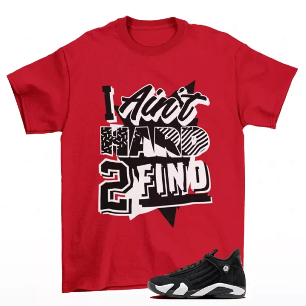 Sneaker Search Shirt Red to Match Jordan 14 Retro Black White 487471-016 Jezsport.com