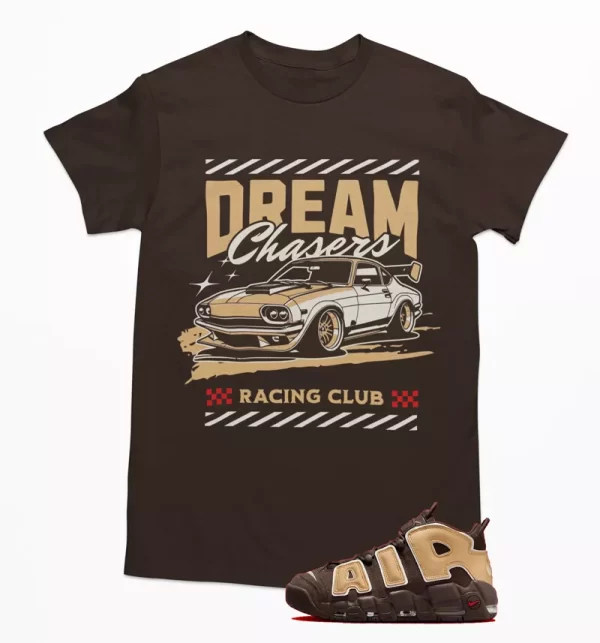 Dream Chaser Shirt to Match Air More Uptempo 96 Baroque Brown FB8883-200 Jezsport.com