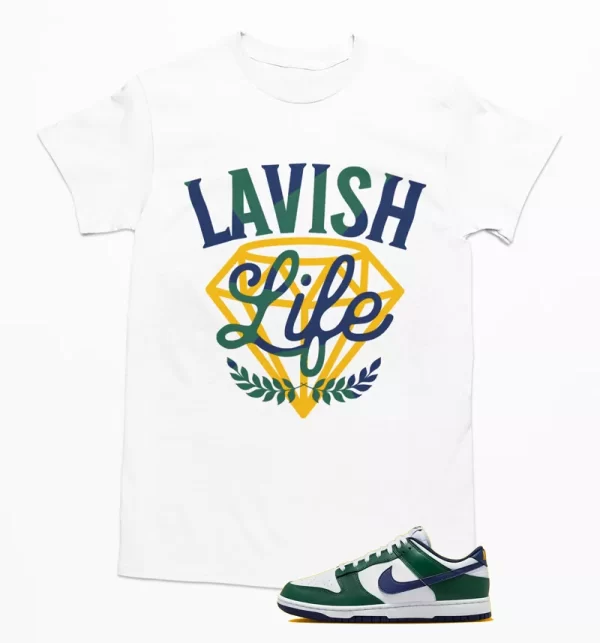 Lavish Sneaker Shirt to Match Dunk Low Fir Midnight Navy FV6911-300 Jezsport.com