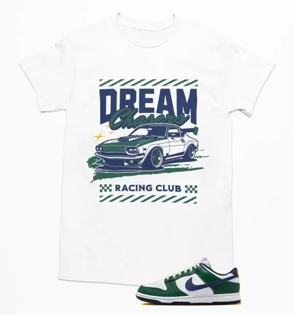 Dream Chaser Shirt to Match Dunk Low Fir Midnight Navy FV6911-300 Jezsport.com