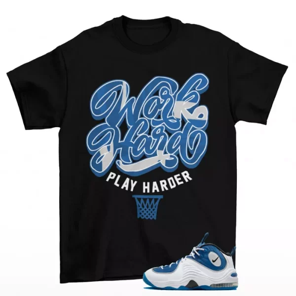 Play Harder Penny Shirt to Match Air Penny 2 Atlantic Blue FN4438-400 Jezsport.com