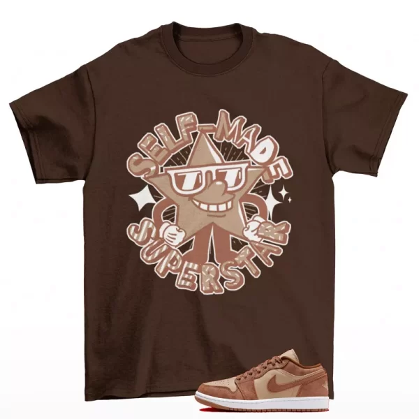 Superstar Shirt to Match Jordan 1 Low Legend Medium Brown FJ3453-200 Jezsport.com