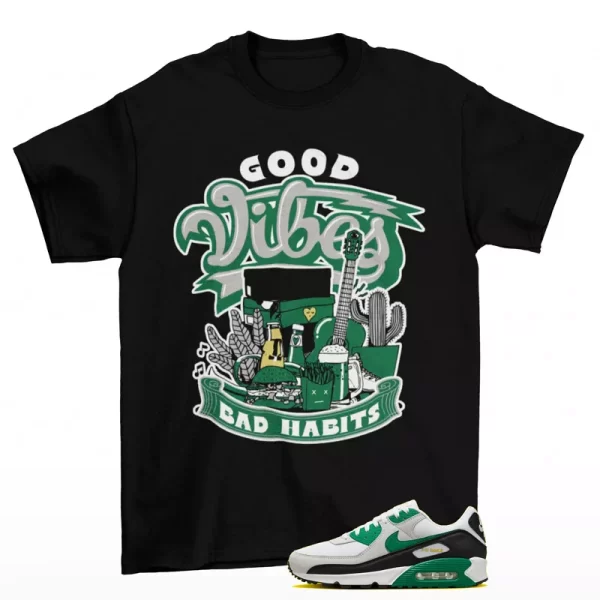 Vibes Sneaker Shirt to Match Air Max 90 Malachite FB9658-102 Jezsport.com