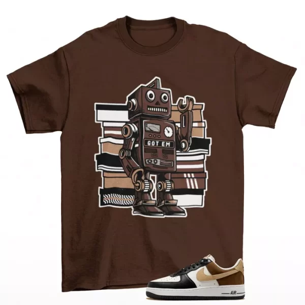 Sneaker Bot Mocha Shirt to Match Air Force 1 Low '07 Mocha FB3355-200 Jezsport.com