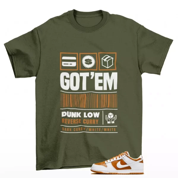 Copped Sneaker Shirt Olive to Match Dunk Low Reverse Curry FQ6965-700 Jezsport.com