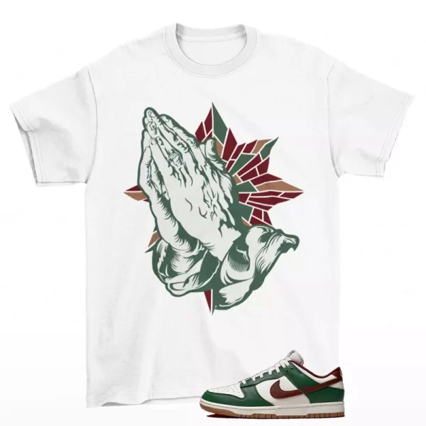 Blessed Sneaker Shirt to Match Dunk Low Gorge Green Team Red FB7160-161 Jezsport.com