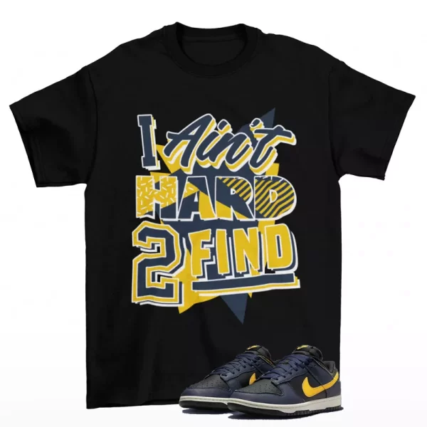 Pull Up Sneaker Shirt Black to Match Dunk Low Vintage Michigan FZ4014-010 Jezsport.com