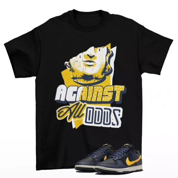 All Odds Sneaker Shirt Black to Match Dunk Low Vintage Michigan FZ4014-010 Jezsport.com