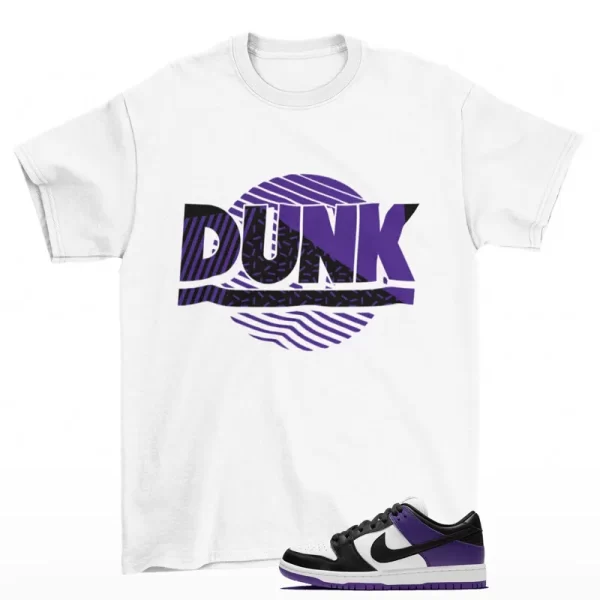 Sunset Shirt White to Match SB Dunk Low Court Purple BQ6817-500 Jezsport.com