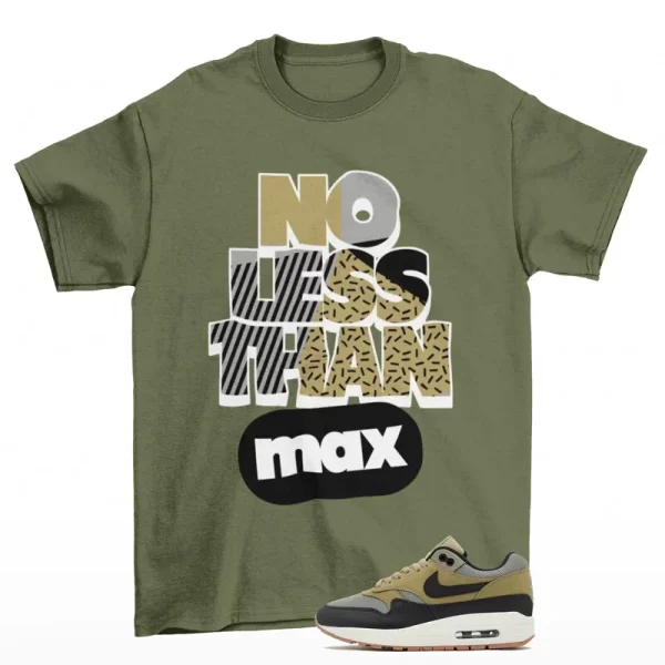 No Less Sneaker Shirt to Match Air Max 1 SC Dark Stucco FB9660-003 Jezsport.com