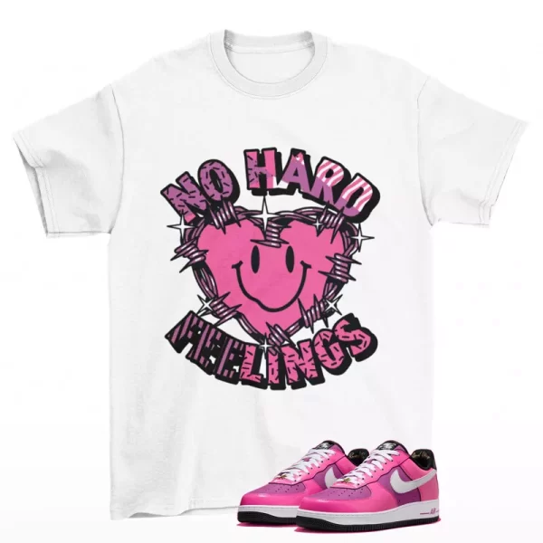 Feelings Shirt White to Match Air Force 1 World Tour Laser Fuchsia FV6150-600 Jezsport.com