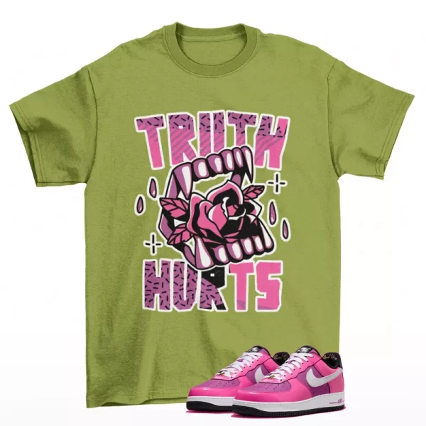 Truth Shirt Green to Match Air Force 1 World Tour Laser Fuchsia FV6150-600 Jezsport.com