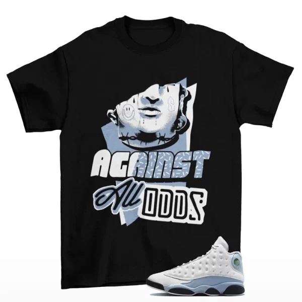 All Odds Shirt Black to Match Air Jordan 13 Blue Grey 414571 170 Jezsport.com