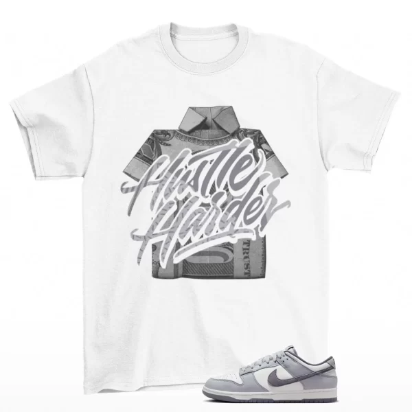 Hustle Sneaker Shirt White to Match Dunk Low SE Light Carbon FJ4188-100 Jezsport.com