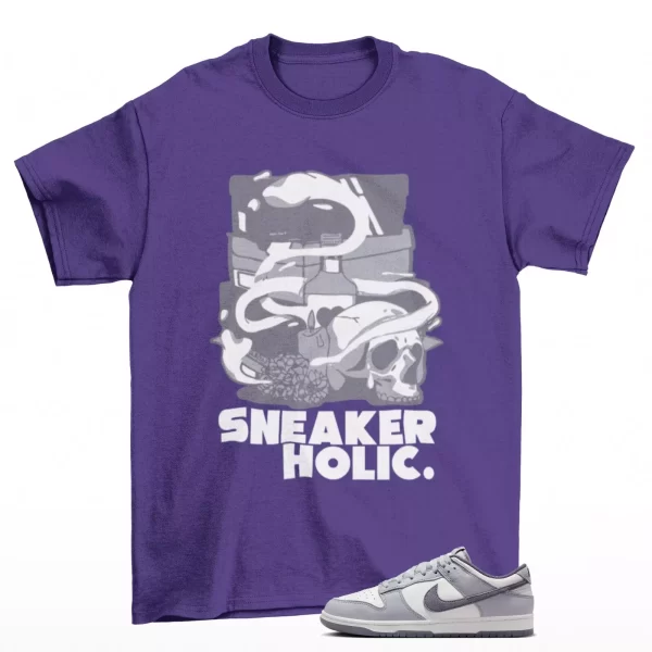 Sneaker Holic Shirt Purple to Match Dunk Low SE Light Carbon FJ4188-100 Jezsport.com