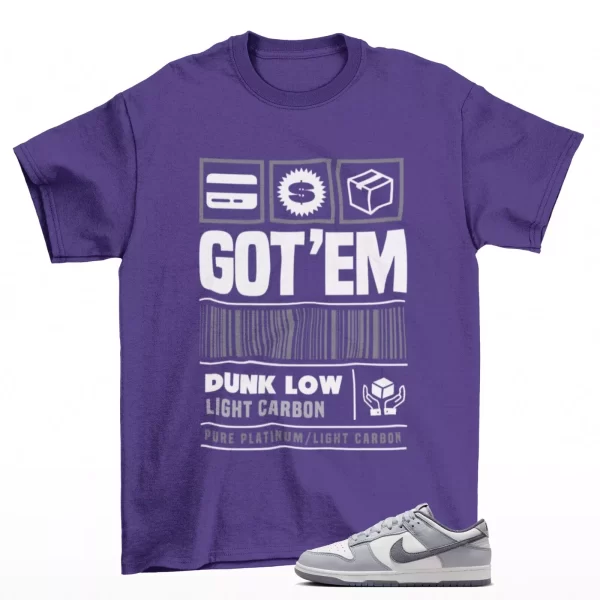 Copped Shirt Purple to Match Dunk Low SE Light Carbon FJ4188-100 Jezsport.com