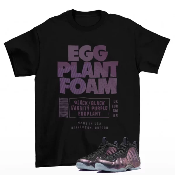 Sneaker Label Shirt to Match Air Foamposite One Eggplant FN5212-001 Jezsport.com