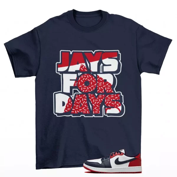 Jays For Days Shirt Blue to Match Jordan 1 Retro Low Golf USA DD9315-113 Jezsport.com