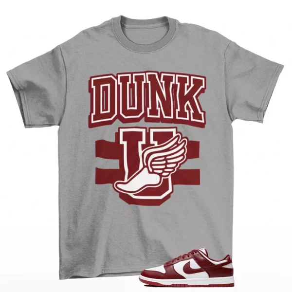 Dunk University Shirt Grey to Match Dunk Low Team Red DD1391-601 Jezsport.com