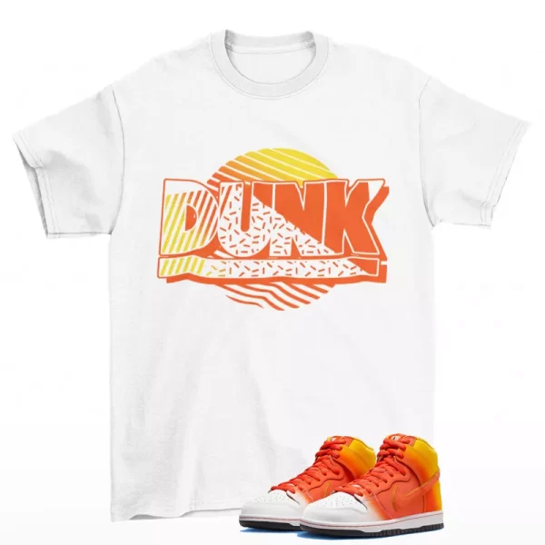 Sunset Dunk Shirt White to Match SB Dunk High Sweet Tooth FN5107-700 Jezsport.com