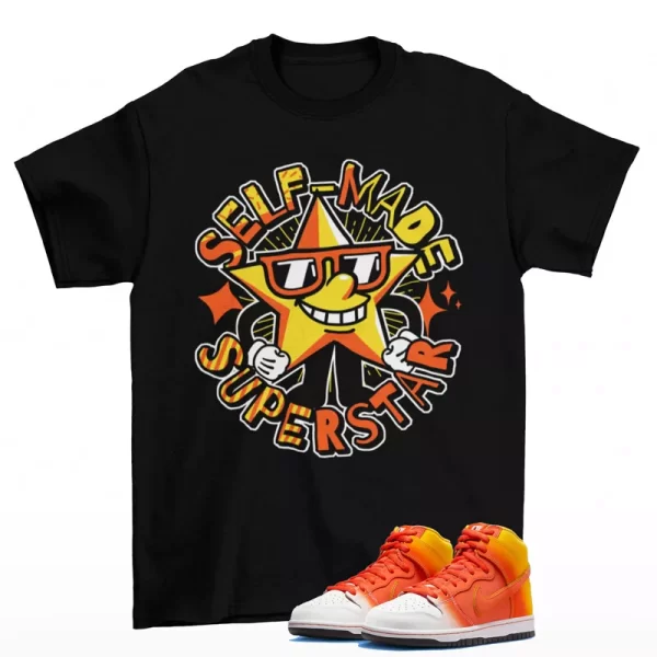 Superstar Shirt Black to Match SB Dunk High Sweet Tooth FN5107-700 Jezsport.com