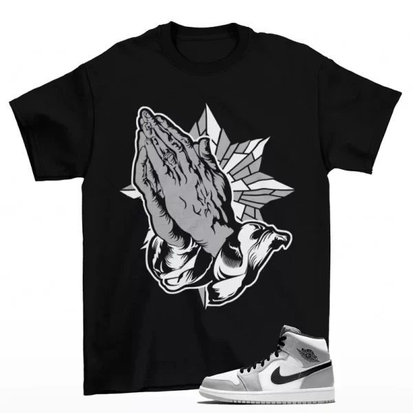 Sneaker Blessed Shirt to Match Jordan 1 Mid Light Smoke Grey 554724-092 Jezsport.com