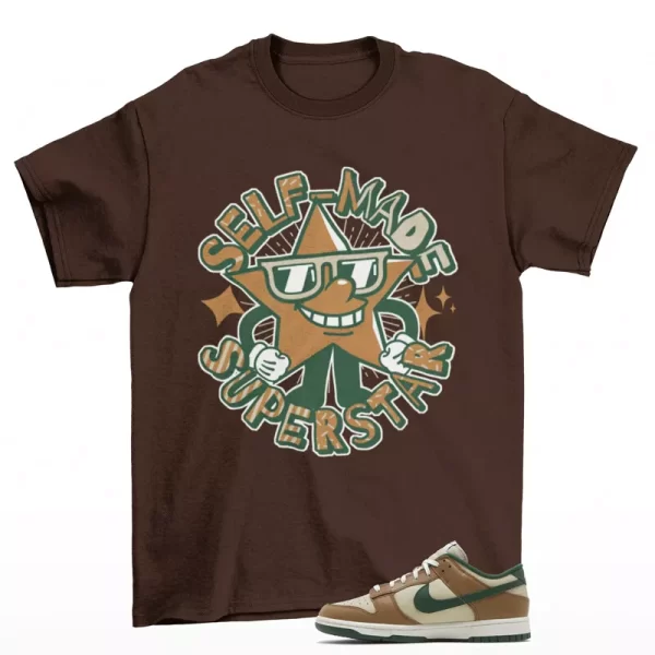 Superstar Shirt Brown to Match Dunk Low Rattan Gorge Green FB7160-231 Jezsport.com