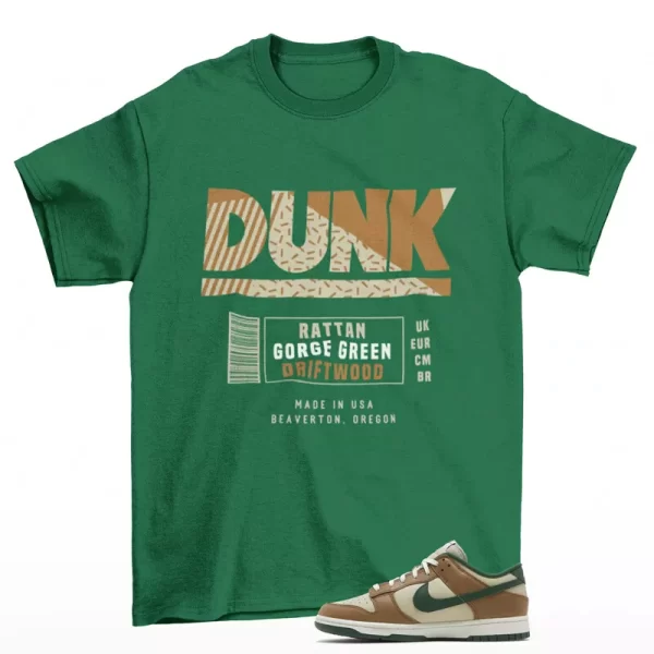 Sneaker Label Shirt Green to Match Dunk Low Rattan Gorge Green FB7160-231 Jezsport.com