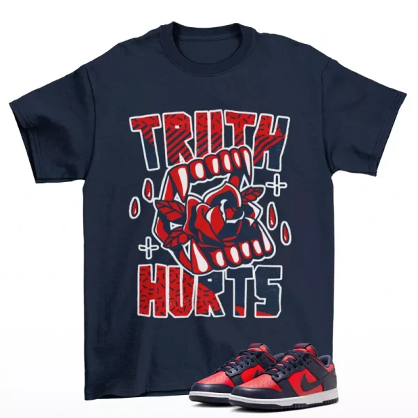 Truth Sneaker Shirt to Match Dunk Low University Red Obsidian DV0833-601 Jezsport.com