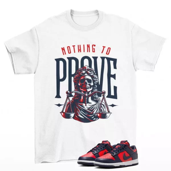 Proof Sneaker Shirt to Match Dunk Low University Red Obsidian DV0833-601 Jezsport.com