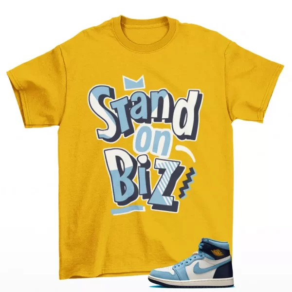 Strictly Biz Shirt to Match Jordan 1 High First in Flight FD2596-400 Jezsport.com