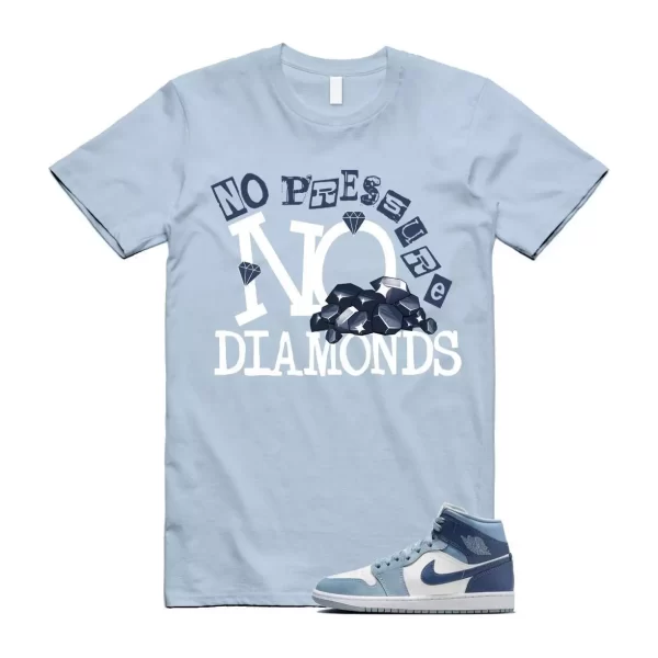 Diffused Blue 1 Mid Sail Grey White T Shirt Match DIAMOND Jezsport.com