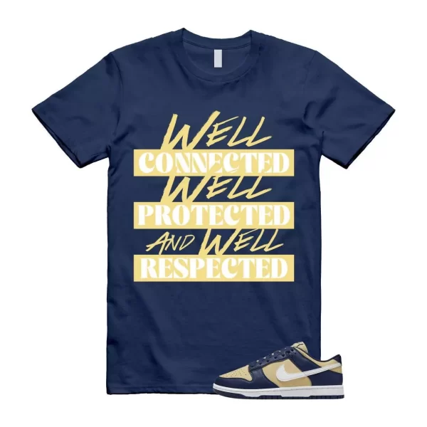 Dunk Midnight Navy Team Gold Next Nature Low White T Shirt Match WELL Jezsport.com