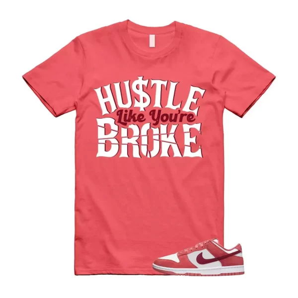 Dunk Valentine's Day Low Team Red Adobe Dragon White T Shirt Match BROKE Jezsport.com