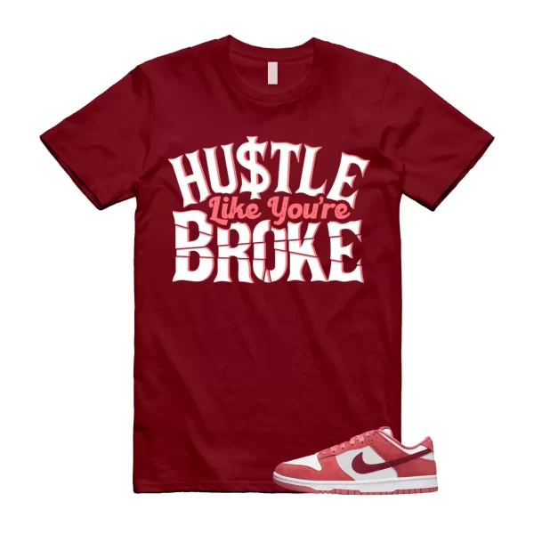 Dunk Valentine's Day Low Team Red Adobe Dragon White T Shirt Match BROKE Jezsport.com