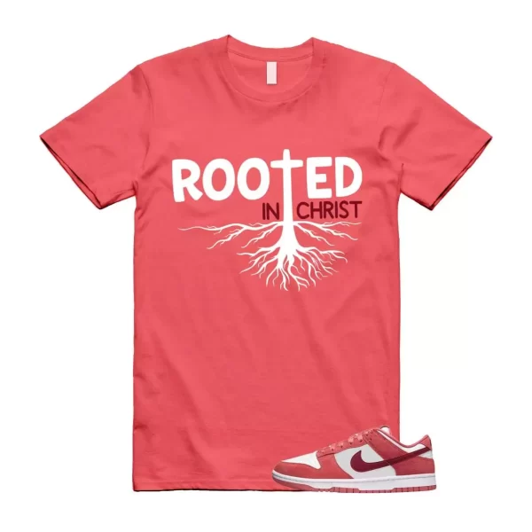 Dunk Valentine's Day Low Team Red Adobe Dragon White T Shirt Match ROOTED Jezsport.com