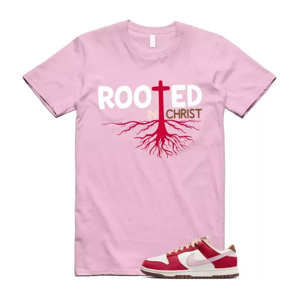 Dunk Bacon Low PRM Sport Red Sheen Sail Medium Brown White T Shirt Match ROOTED Jezsport.com