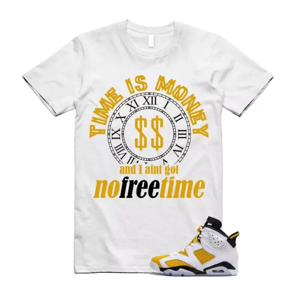 Yellow Ochre 6 Black White T Shirt Match FREE TIME Jezsport.com