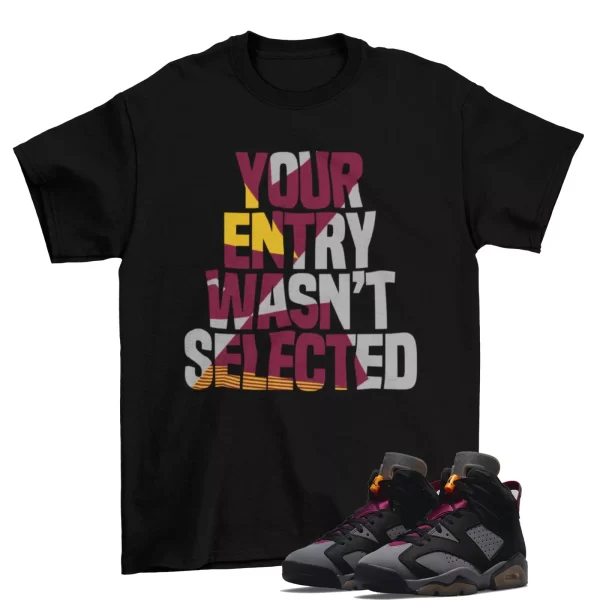 Bordeaux Sneaker L Shirt Black to Match Air Jordan 6 Retro Bordeaux CT8529 063 Jezsport.com