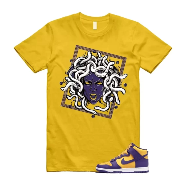 Dunk Lakers University Gold Court Purple High White T Shirt Match SHM Jezsport.com