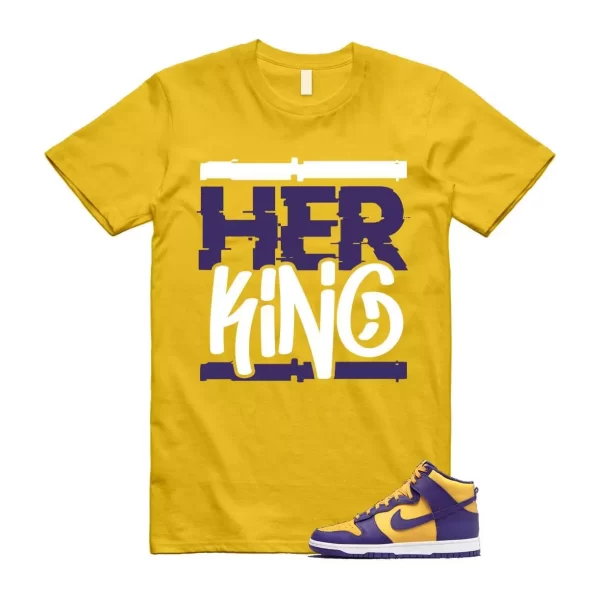 Dunk Lakers University Gold Court Purple High White T Shirt Match HK Jezsport.com