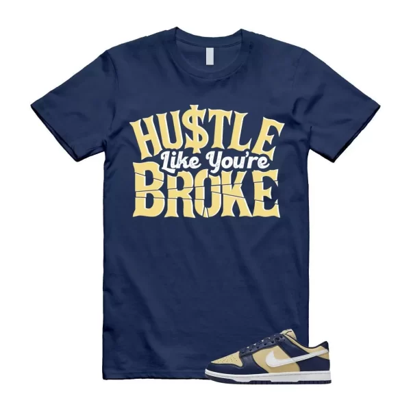 Dunk Midnight Navy Team Gold Next Nature Low White T Shirt Match BROKE Jezsport.com