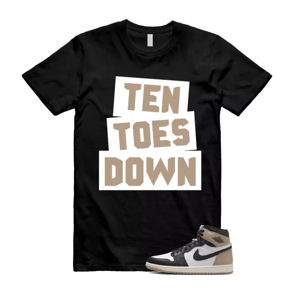 1 Latte High OG Legend Medium Brown White Sail Black T Shirt Match TTD, FD2597-021 Jezsport.com