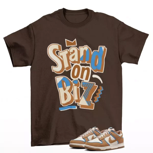 Strictly Biz Shirt Brown to Match Dunk Low Light British Tan FN5825-100 Jezsport.com