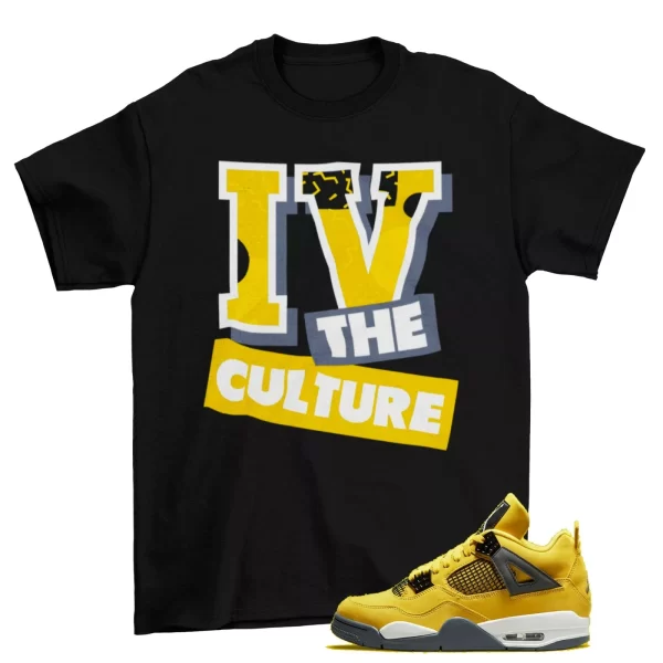 4 The Culture Lightning Shirt to Match Jordan 4 Retro Lightning CT8527-700 Jezsport.com