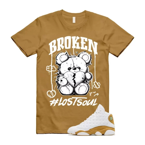 Wheat 13 AJ13 White T Shirt Match BRLS Jezsport.com