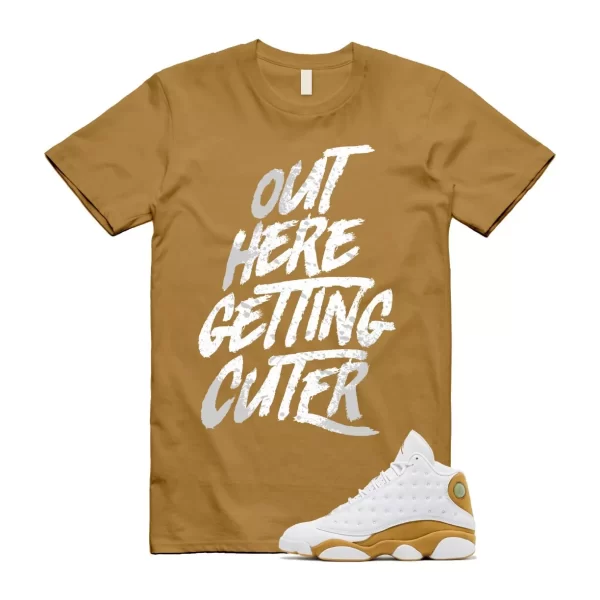 Wheat 13 AJ13 White T Shirt Match CUTER Jezsport.com