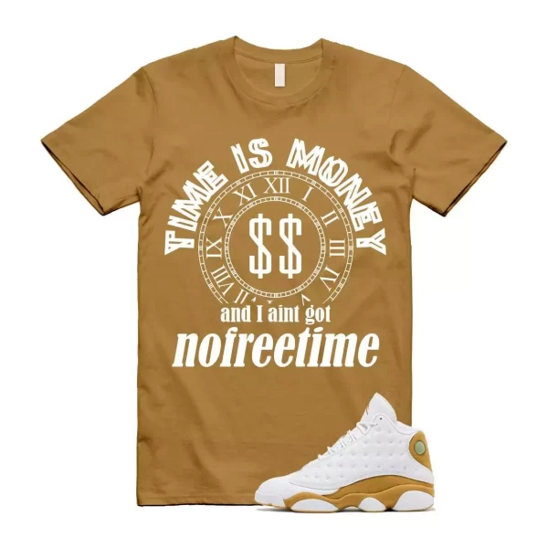 Wheat 13 AJ13 White T Shirt Match FREE TIME Jezsport.com